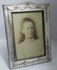 BEAUTIFUL LARGE GENUINE ENGLISH ANTIQUE 1910 SOLID STERLING SILVER PHOTO FRAME