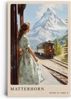 Leinwandbild Matterhorn – Schweiz, Berge, Nostalgie, Zugreise, Natur, Alpen,