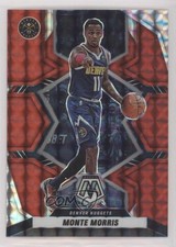 2021-22 Panini Mosaic Red Mosaic Prizm Monte Morris #77 2l4