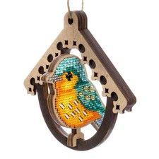 DIY embroidery kit Crafts Bead on Wood with Stand, Animal gift needlework art