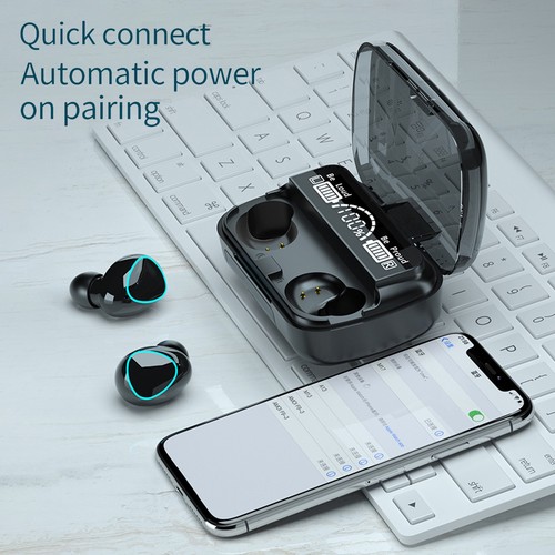 ` Bezprzewodowe słuchawki douszne BT Sterowanie dotykowe Noise Cancelling Stereo Sport Słuchawki douszne - Zdjęcie 5 z 19