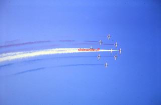 Aircraft 35mm Slide 9 Fouga Magisters Patrouille de France Biggin Hill 1974
