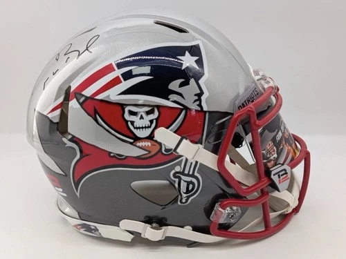 Tom Brady Signed Patriots Buccaneers Proline Speed Helmet AUTO Fanatics LE /12