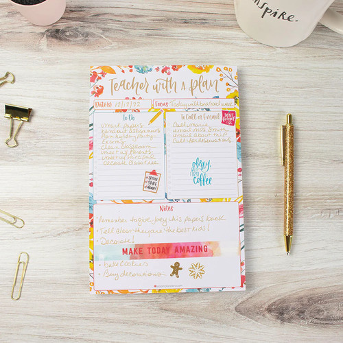 bloom daily planners Planning Pad, 6" x 9", Teacher To-Do List, Happy Blooms - Picture 9 of 17