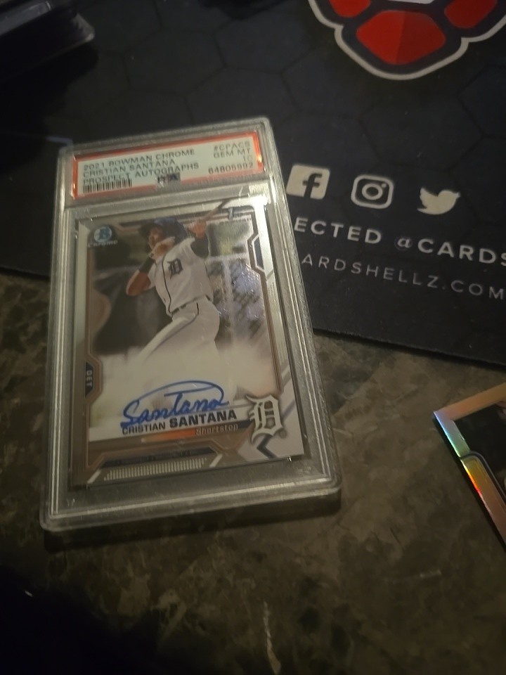 2021 Bowman Chrome Cristian Santana Auto PSA 10