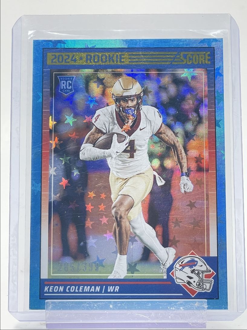 KEON COLEMAN 2024 SCORE FOOTBALL ROOKIE STARS BILLS #337 RC /399 Q5382