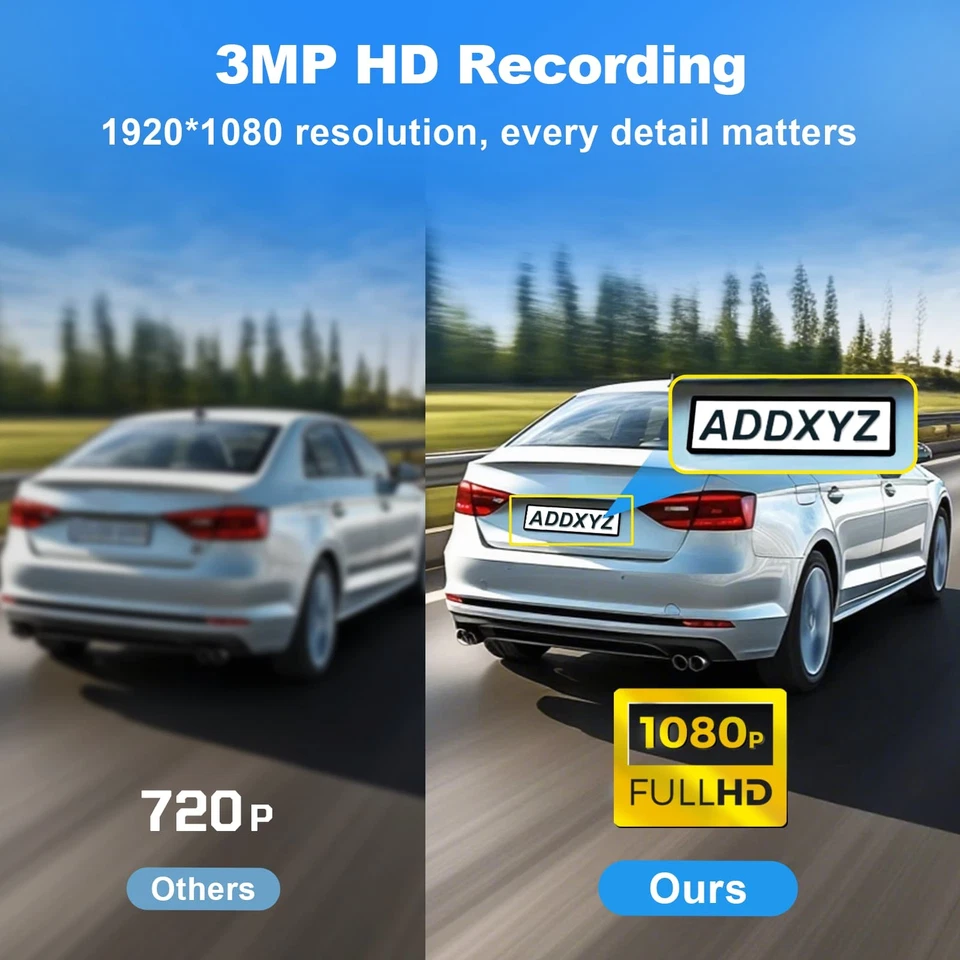 1080P Dash Cam Front Cabin Car DVR Mini WiFi Dash Camera G-Sensor Night Vision - Image 3 of 4