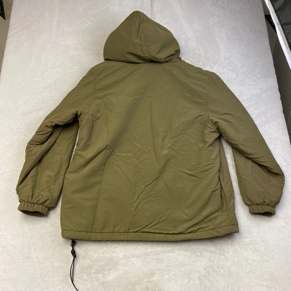 J.CREW Oarsman Men's Olive Green Anorak Pullover Jacket Hooded Quarter Zip - Image 4 of 4