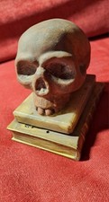 memento mori antico. Testa in terracotta, marmo, e bronzo; '800