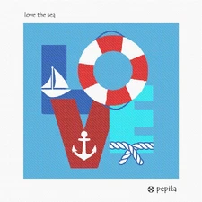 Love The Sea Needlepoint Canvas