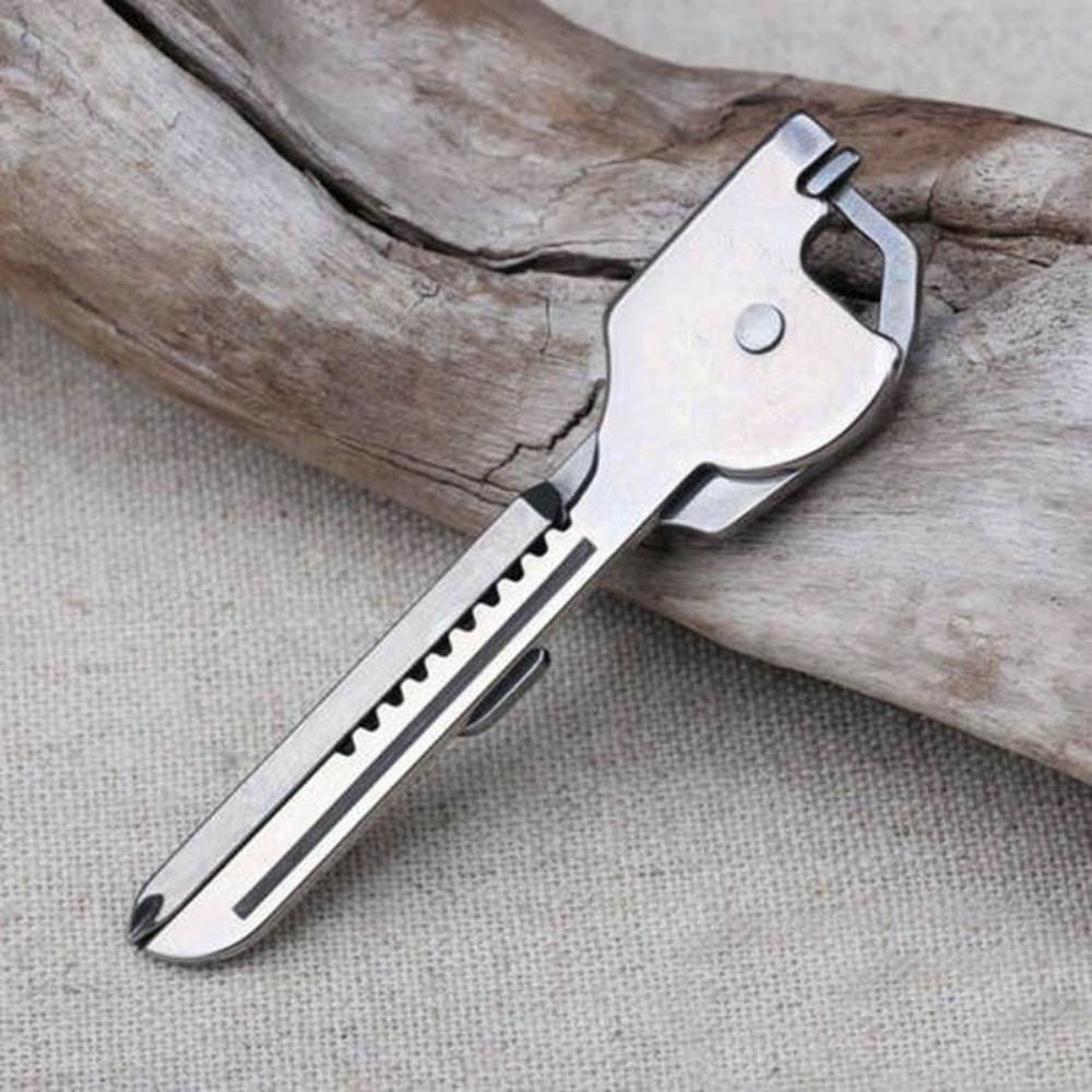 Key Multi-Tool Keychain Key Shaped 6-in-1 Tool | eBay