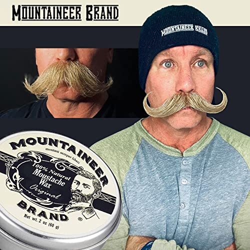 Mustache Wax 2oz AllNatural Beeswax PlantBased Oils Original Cedar