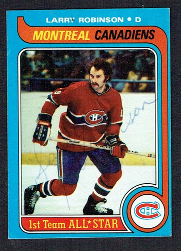 Larry Robinson #50 signed autograph auto 1979-80 Topps Hockey Trading Card