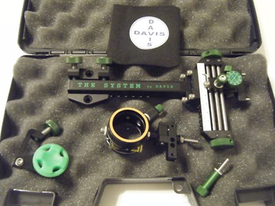 4'' DAVIS TARGET SIGHT- Double knob-5.75 -black/green knobs-scope .019 green.