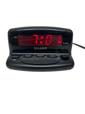 Sharp Small Desktop Alarm Clock With battery Backup.  SPC 026