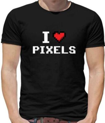 I Love Pixels Mens T-Shirt - Nerd - Geek - Gamer - Gaming - Developer - Computer