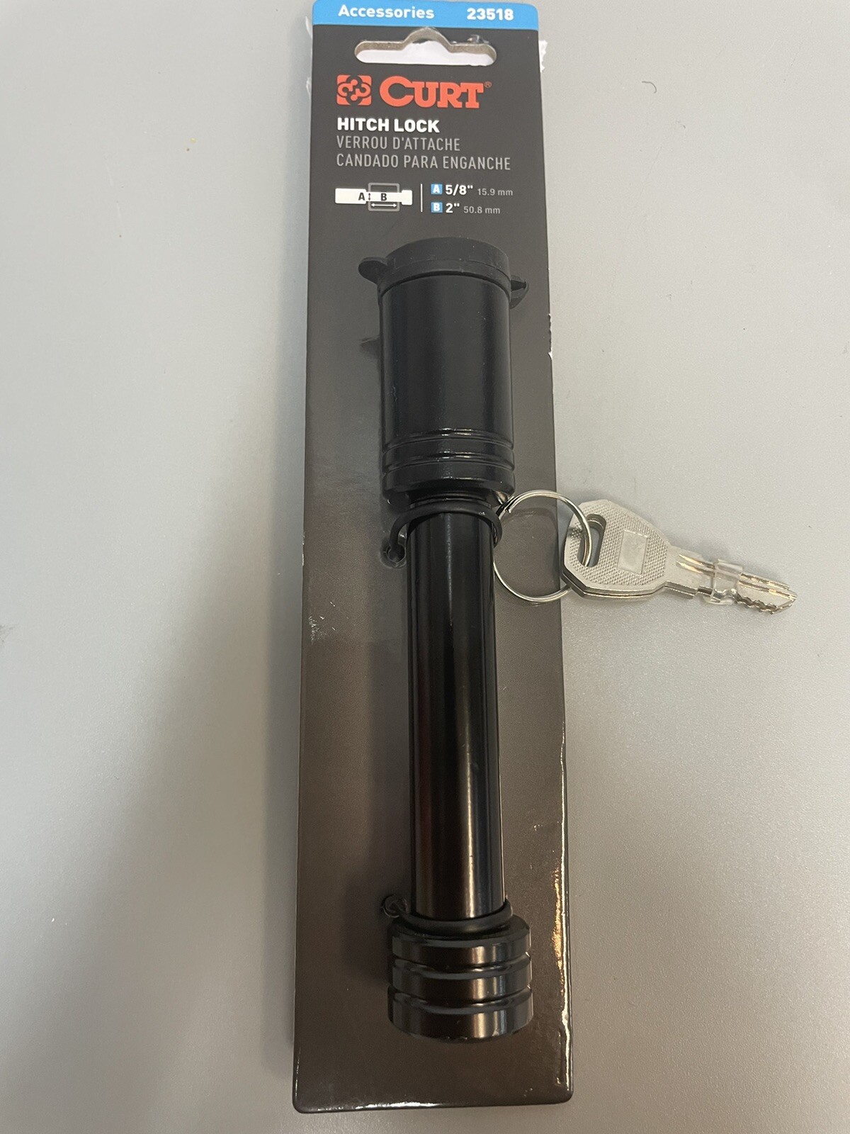 CURT 23518 5/8" Hitch Lock (2" Receiver, Barbell, Black) eBay