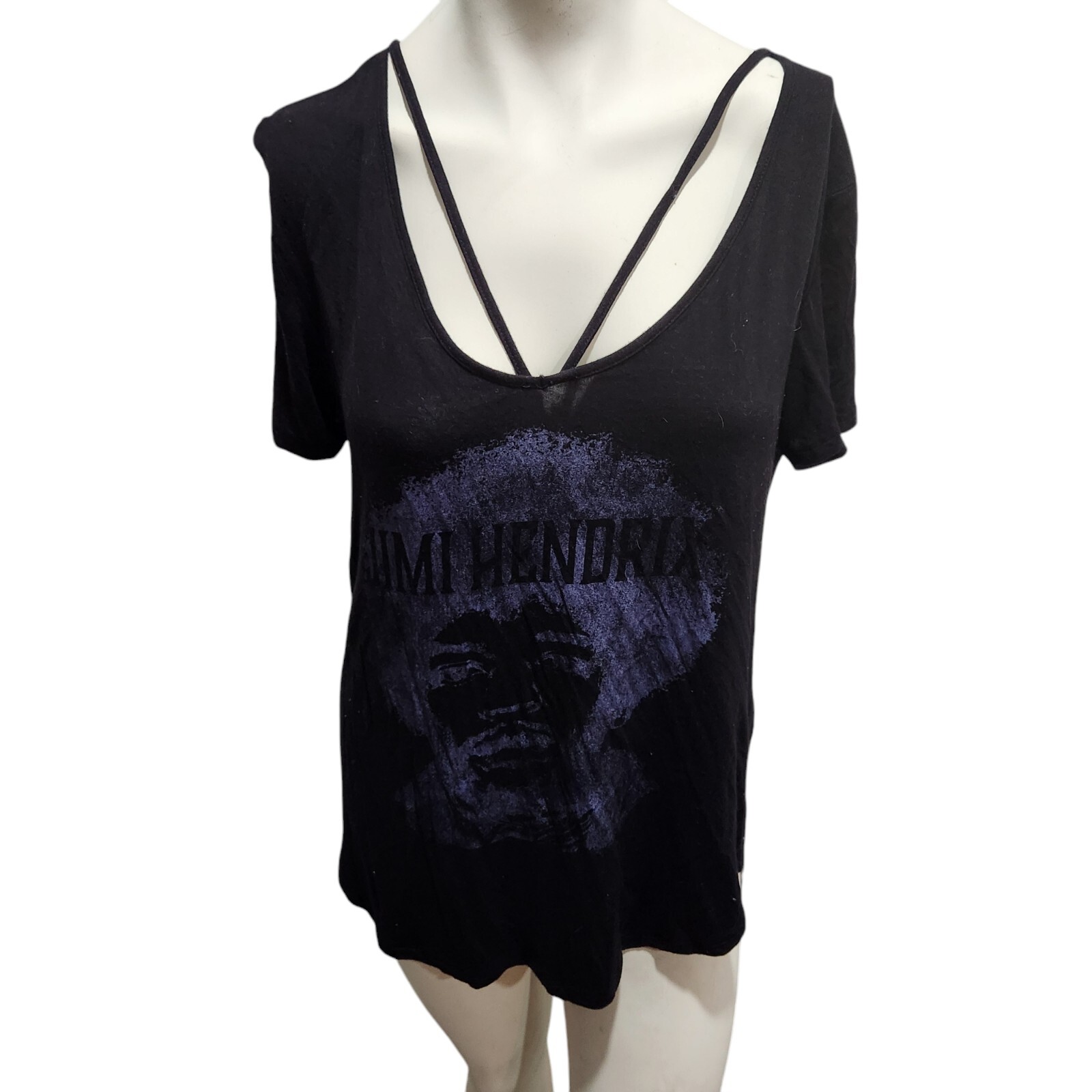 Vintage Jimi Hendrix Karl Ferris Womens Graphic Tee XL Rock Music Shirt