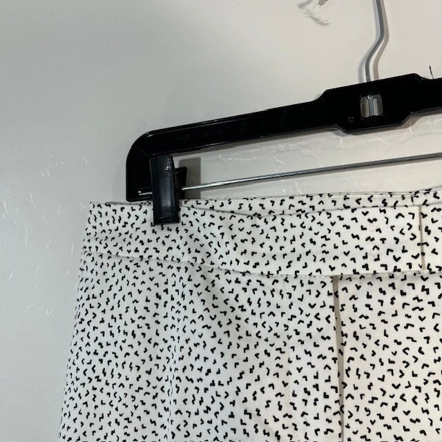 Pantalones Akris Punto Mujer 10 Pantalones Blanco Negro Arte Plisado 25.5" Foto 2 de 4
