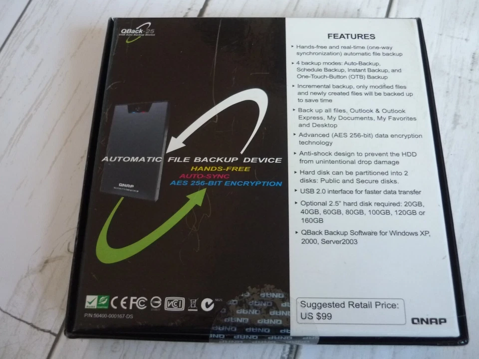 Boxed new qnap usb hard drive back up device case only external drive - Image 2 of 4