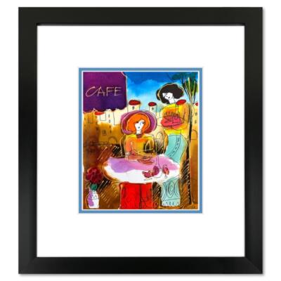 Moshe Leider, Framed Original Mixed Media Watercolor Painting, Hand Signed
