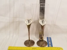 2 Lenox Forevermore Champagne Metal Stems