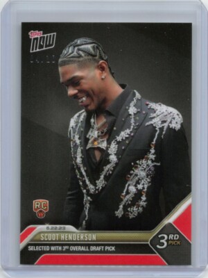 Scoot Henderson - 2023 TOPPS NOW Basketball - D3 - RC - 3rd Pick - RED 4/10