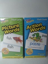Trend Enterprises Picture Words and Action Words Flash Cards.