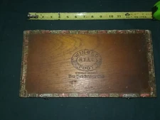 Vintage New York Athletic Club NYAC Winged Foot Cigar Wooden Box for Clubhouse