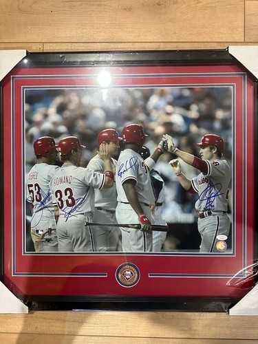 Chase Utley & Ryan Howard signed autographed Phillies 16x20 photo framed JSA - Picture 2 of 9
