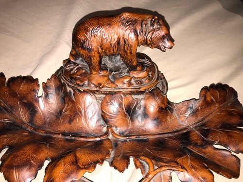 OK Casting Made in USA- Desk Set Holder Bear Burlwood - Picture 7 of 7