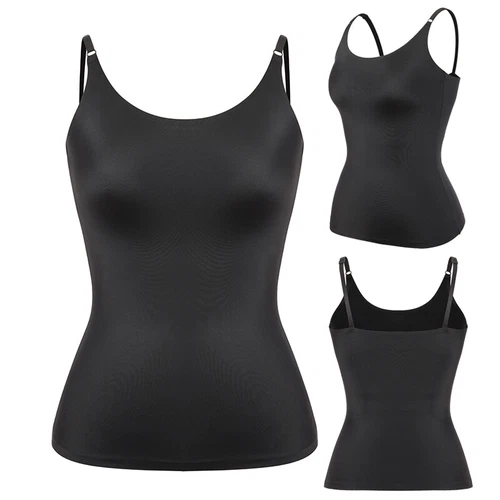 Firm Tummy Waist Control Body Shaper Slimming Cami Shapewear Seamless Vest Top - Picture 24 of 41