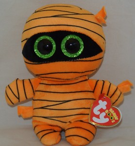 2017 Ty Beanie Boos MASK Halloween Orange MUMMY 6