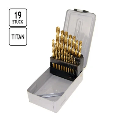 Metallbohrer 19er-Set Spiralbohrer 1-10 mm Stahlbohrer - Bild 1 von 4