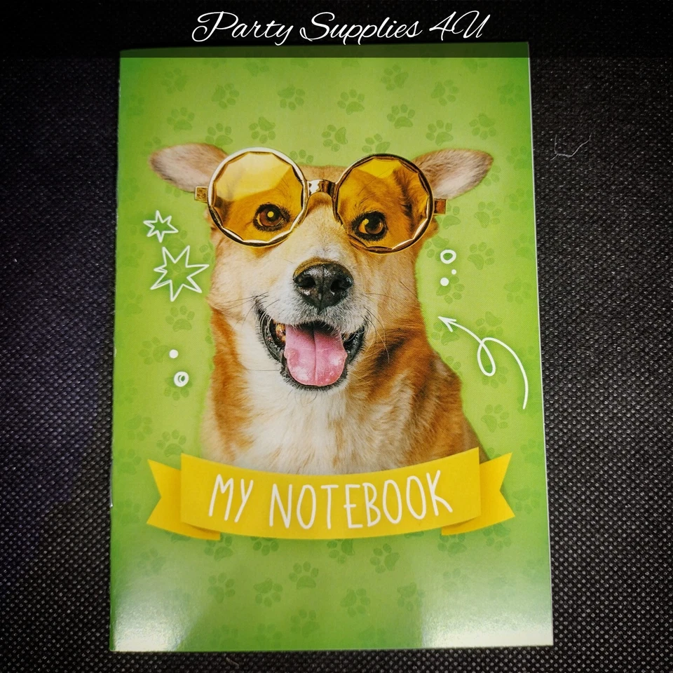 4x divertidos mini cuadernos/mascotas/fiesta/bolso/relleno/niños/gafas de sol/gato/perro/A6 Foto 3 de 4