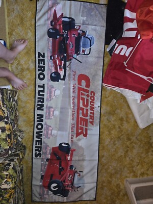 Country Clippers Zero Turn Lawn Mower Accessory Banner 70x24in Store Display 