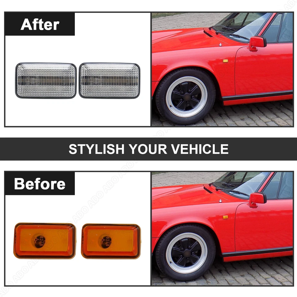 2x Led Seitenblinker Blinker für AUDI 80 90 100 Porsche 911 924 944 964 993 968 - Изображение 4 из 4