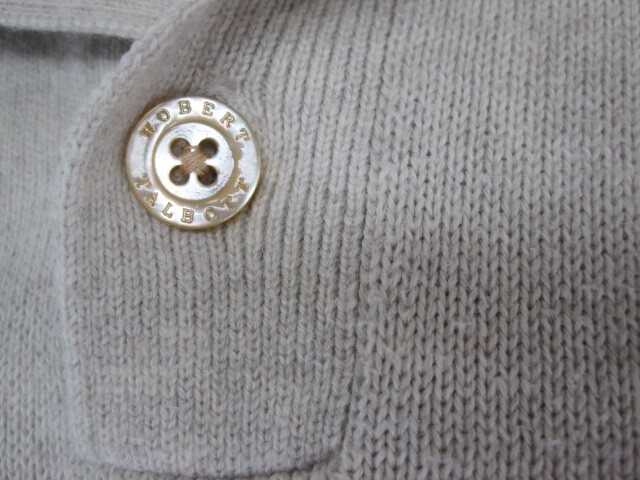 Robert Talbott Cream Beige Button Collared Cotton… - image 3