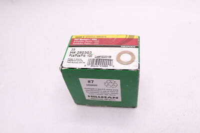 (100-Pk) Hillman Flat Washer Yellow Dichromate Hardened Steel 3/8'' 280303