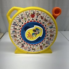 Vintage See N Say Disney Mickey Mouse ABCs Yellow Toy Tested Works 1989 Mattel