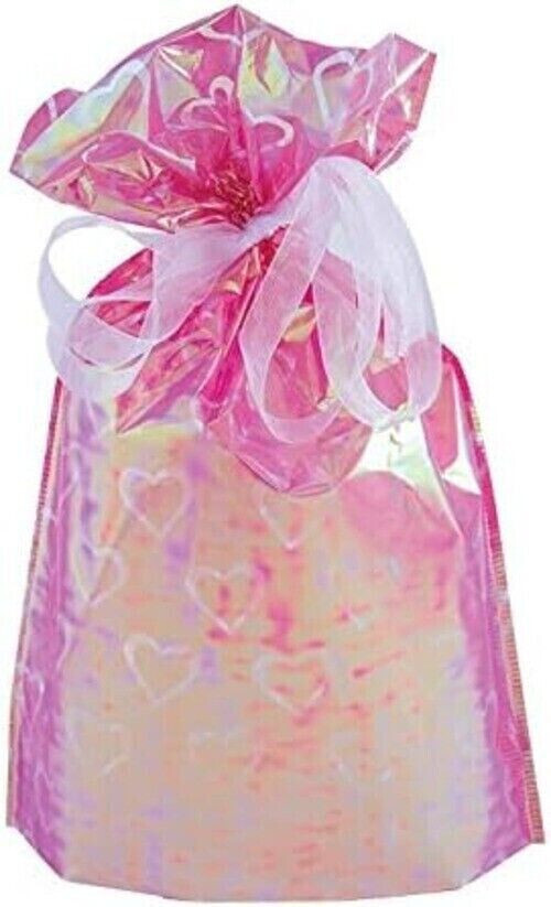 6 x Giftmate Drawstring Gift Bags Reusable Present Packaging Wrap Ambiance Heart