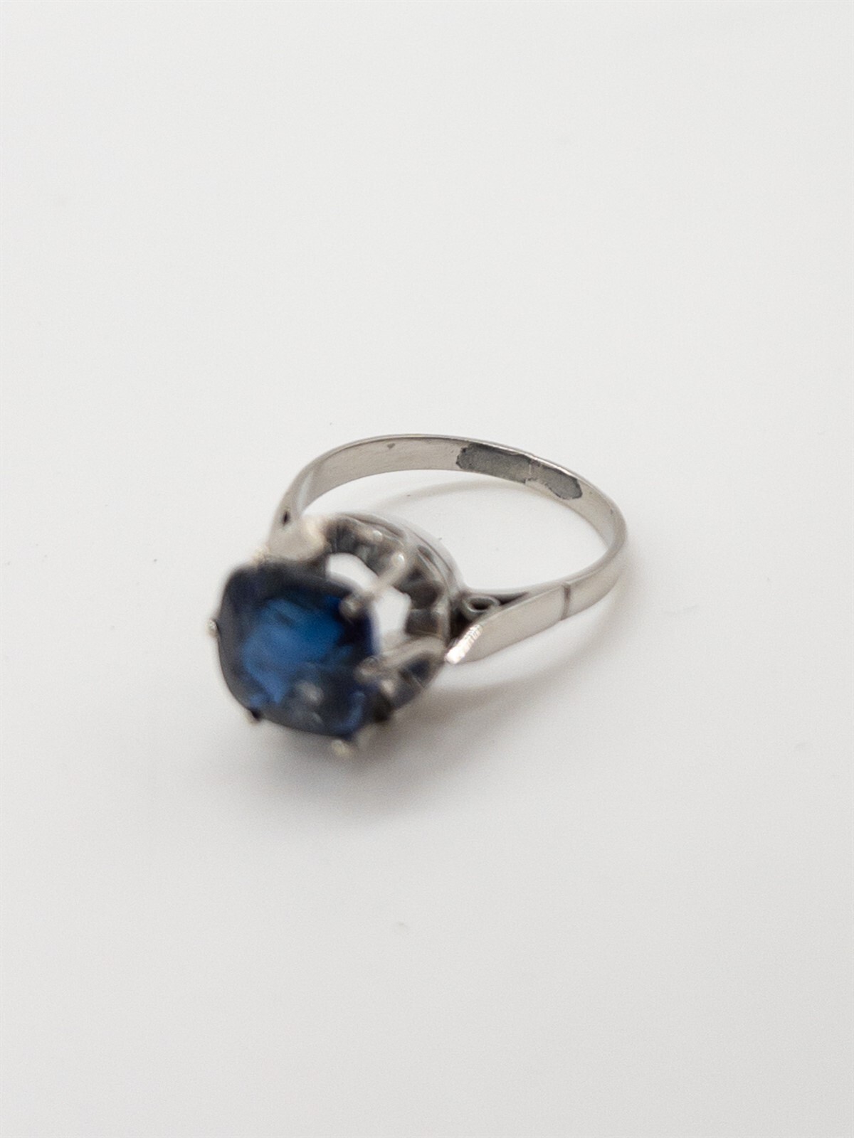 Antique 1920s $12,000 3ct Certified Natural Blue Sapphire Platinum Antique 1920s $12,000 3ct Certified Natural Blue Sapphire Platinum