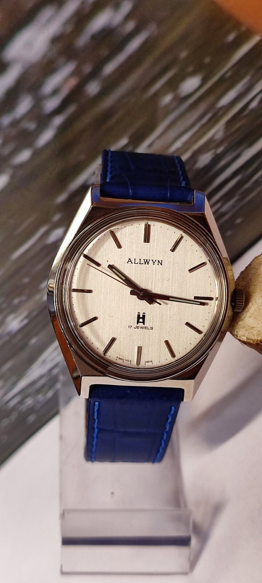 ALLWYN 17 JEWELS WINDING NOS WHITE DIAL Y380-8070 INDIA MEN'S FULL