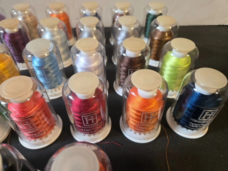 Hemingworth Machine Embroidery Thread Lot/ 28 Spools 1000m 40w - Image 3 of 4