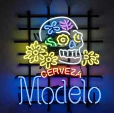Modelo Especial Sugar Skull Cerveza 24"x20" Neon Sign Lamp Light Wall AL