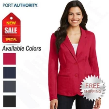 Port Authority Womens Blazer Peak Lapel 2 Button Closure Welt Pockets LM2000