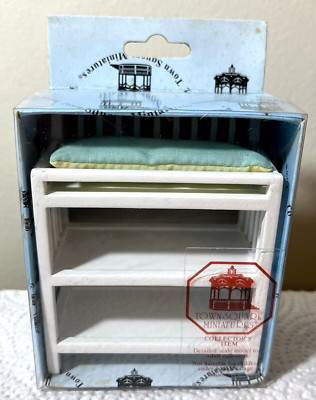 Vintage Dollhouse Nursery Changing Table White Town Square Miniatures 1:12 READ