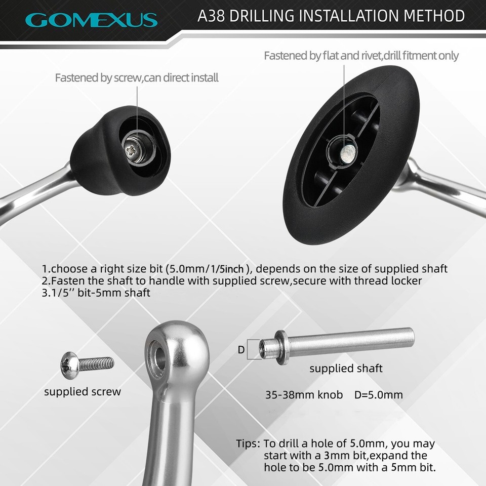 Gomexus T22SSRX Knob Titanium Flame Silver 22mm Shimano A , Daiwa S