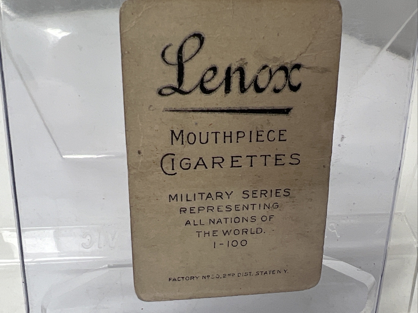 VINTAGE CIGARETTE CARD TOBACCO SMOKE LENOX MOUTHPIECE MILITARY BULGARIA