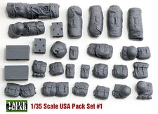 1/35 USA WWII Pack Set #1 - Value Gear Resin Stowage- 25 Pieces